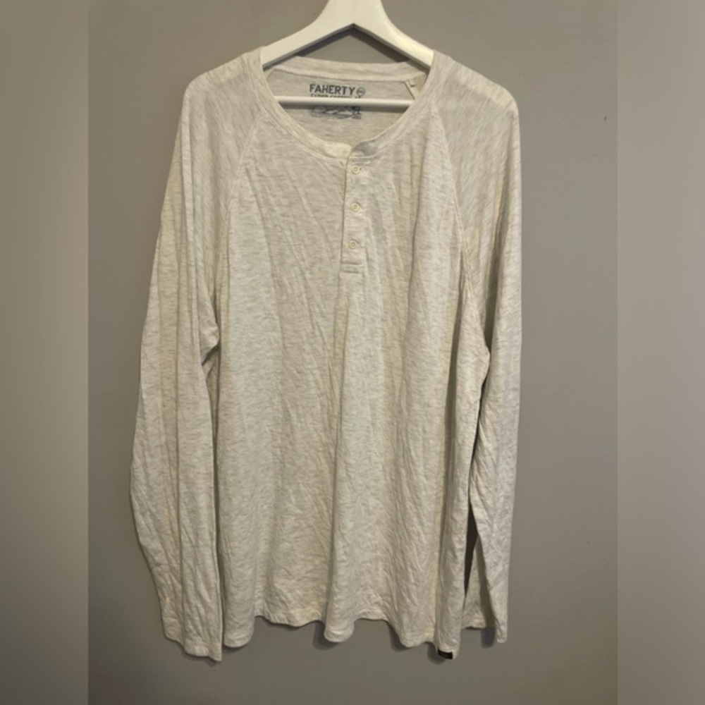 Faherty 3 Button‎ off White 2XL Henley great Brand